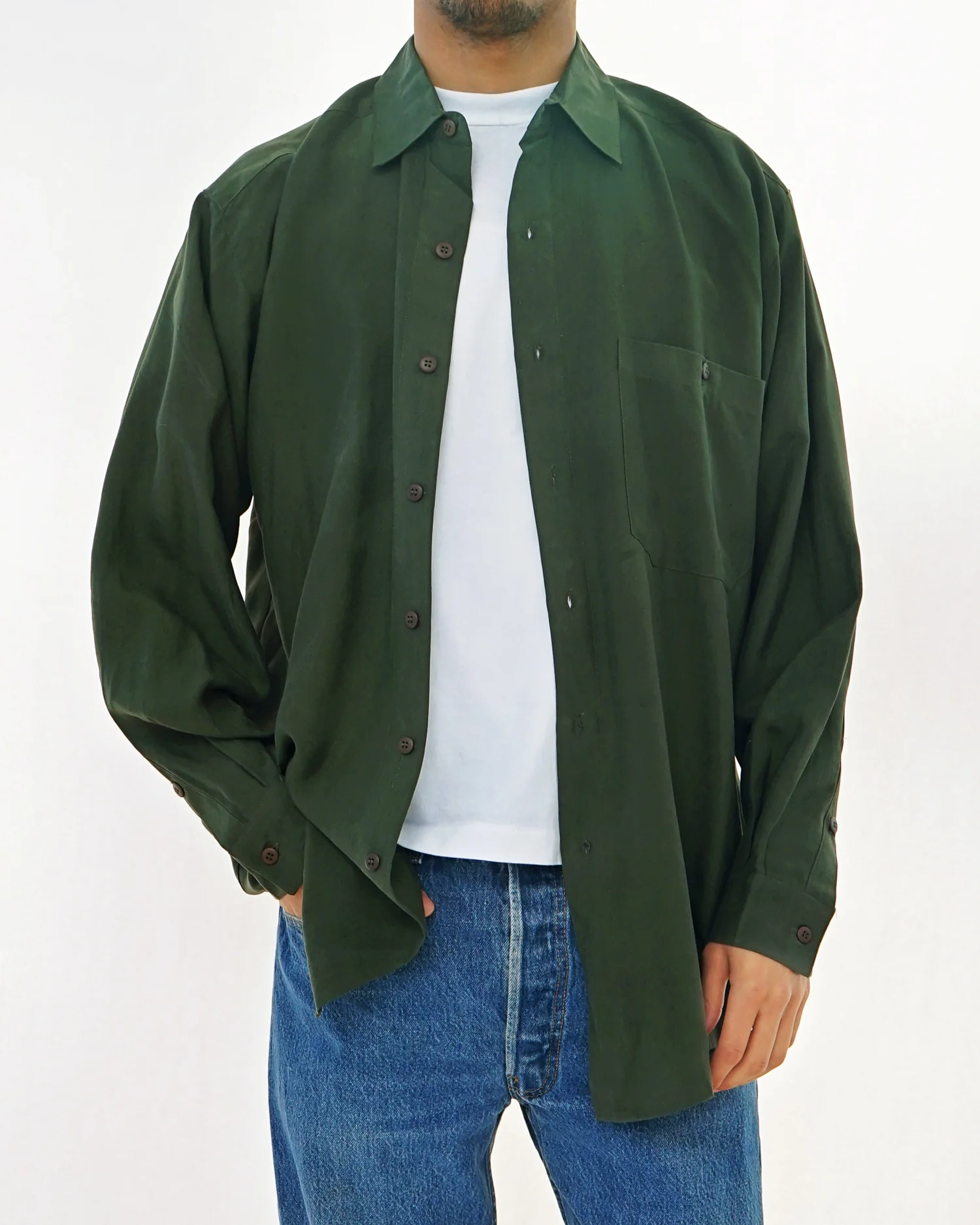 Silk Shirt / OD