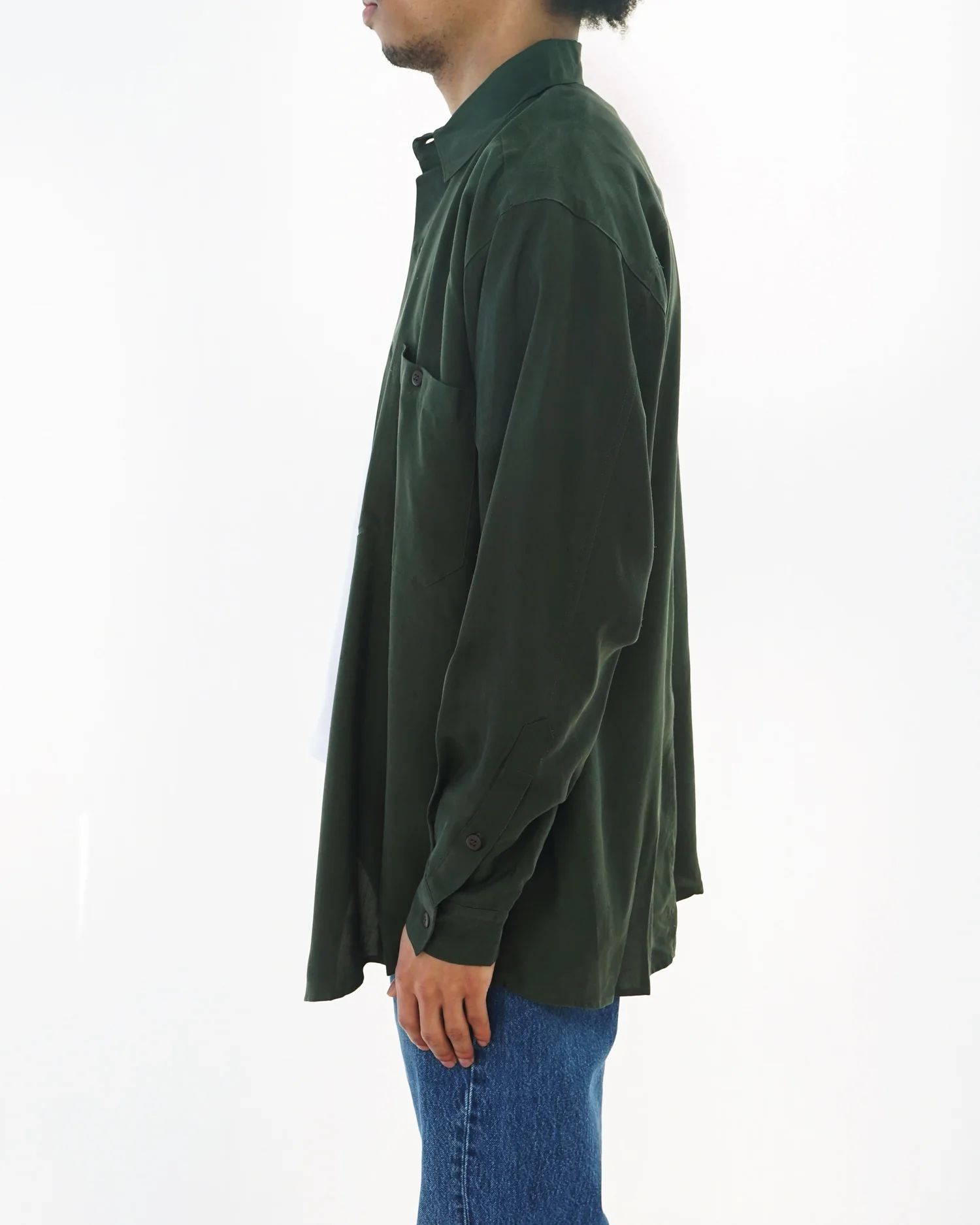 Silk Shirt / OD - Image 2