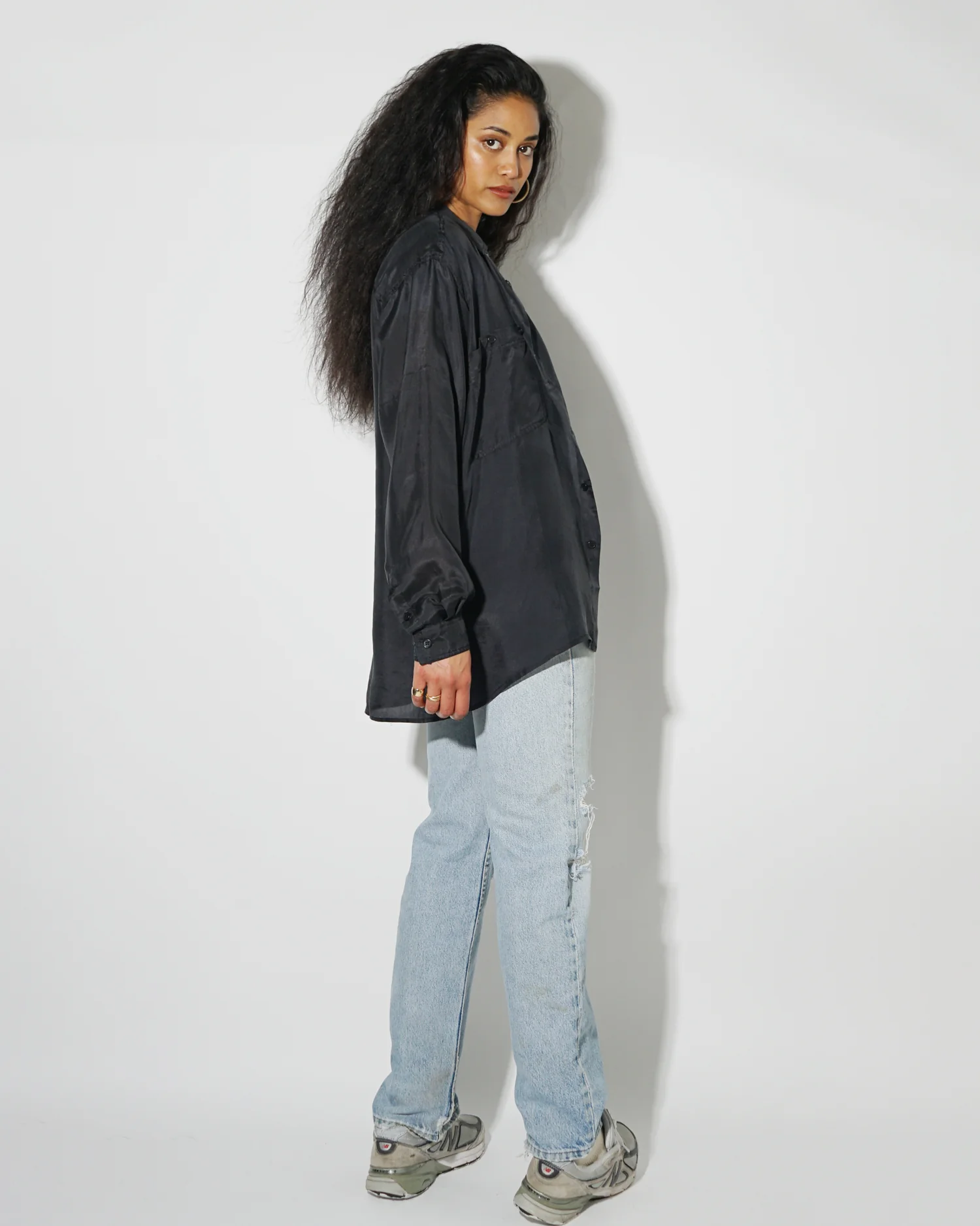 Silk Shirt Long Sleeve / Basic - Image 3